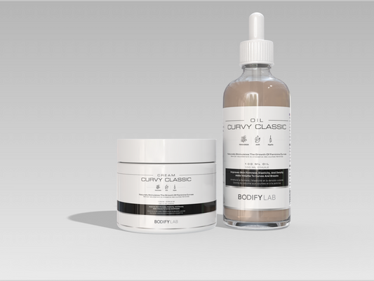 GAMME CURVY CLASSIC crème et huile galbantes naturelles pour volume des courbes